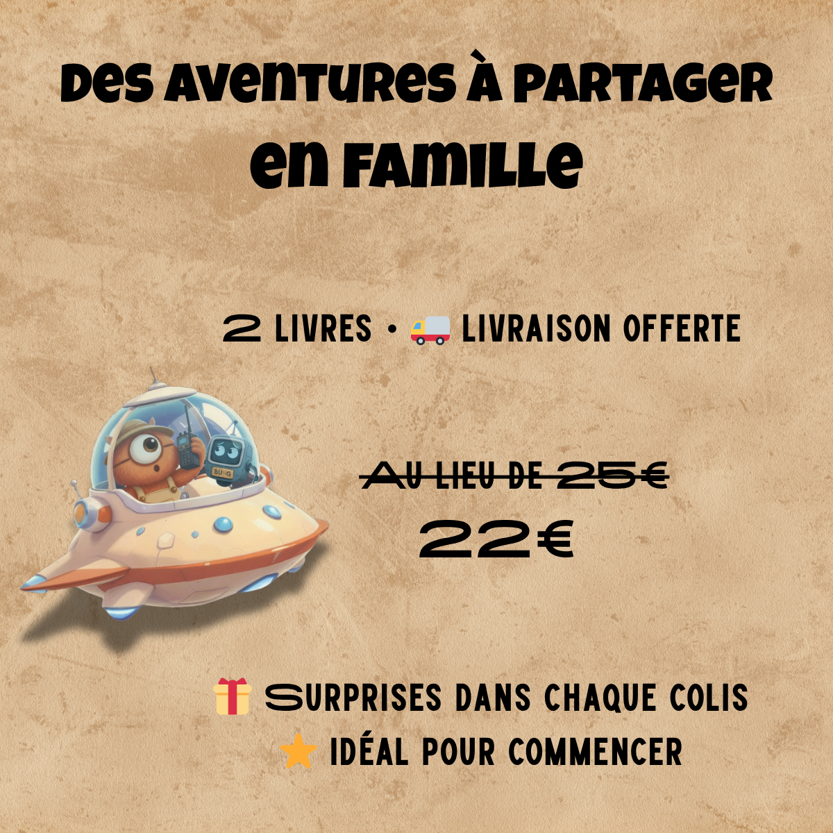Pack fratrie : 1 livre 3-5 ans + 1 livre 6-12 ans