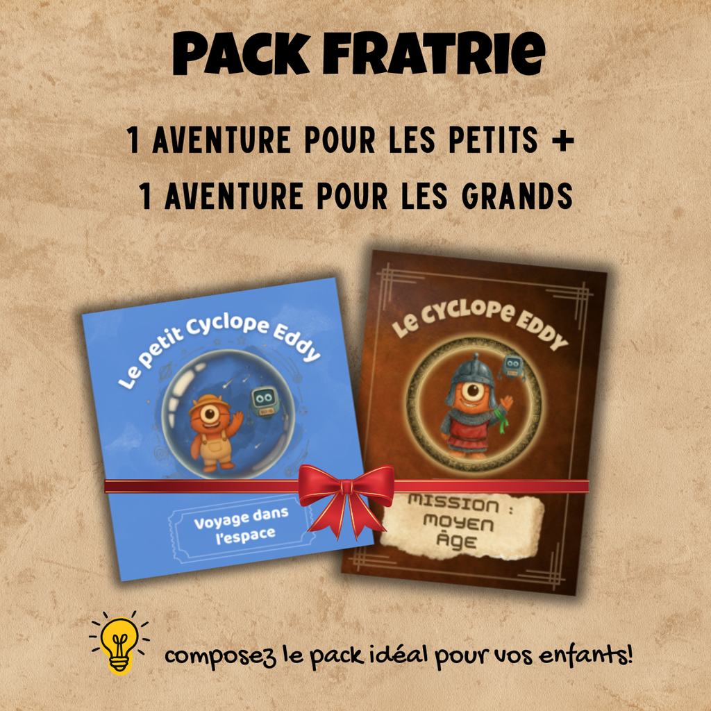 Pack fratrie : 1 livre 3-5 ans + 1 livre 6-12 ans